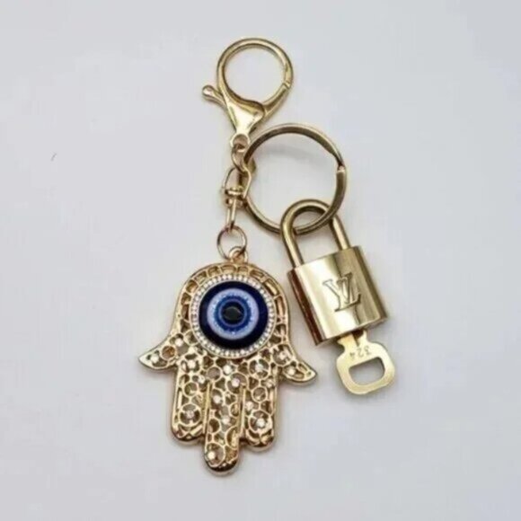 Authentic Louis Vuitton Lock & Key with unbranded Bagcharm, Keycharm, Keychain - Picture 1 of 6